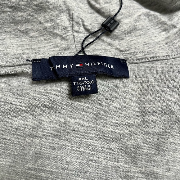 Tommy Hilfiger Womenβs Gray Hooded Open Cardigan XXL EUC - Picture 13 of 15